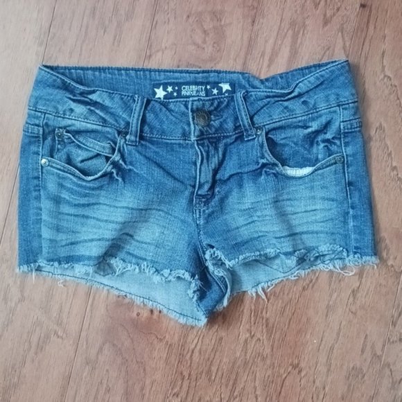 Celebrity Pink Jeans Low Rise Cut Off Denim Shorts Size Summery